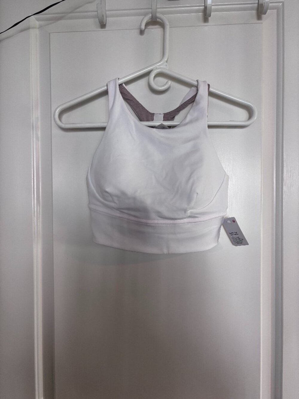 NWT Lululemon Women’s White Size 8 Wunder Train Long Line Bra